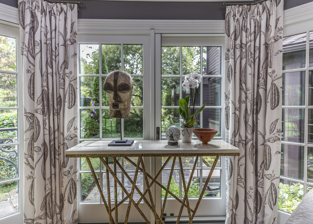 Sunroom with console table